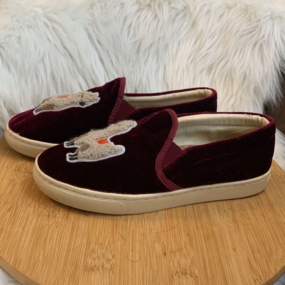 Soludos | Sangria 3D Llama Velvet Smoking Slip On Sneaker Slipper Shoes 6.5 - Picture 17 of 17